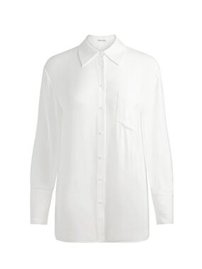 Alice + Olivia off white Finley oversized button-down blouse -size small - NWOT